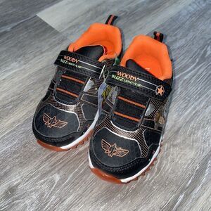 Disney Toy Story Buzz Lightyear Woody Light Up Sneakers Shoes Toddler Sz 7